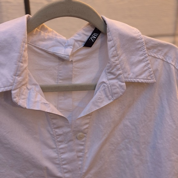 Zara Crisp White Collared Shirt - Picture 4 of 6